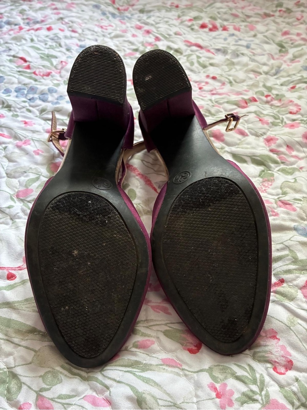 a new day Plum Pointed Ankle-Strap Block Heels - Picture 3 of 3